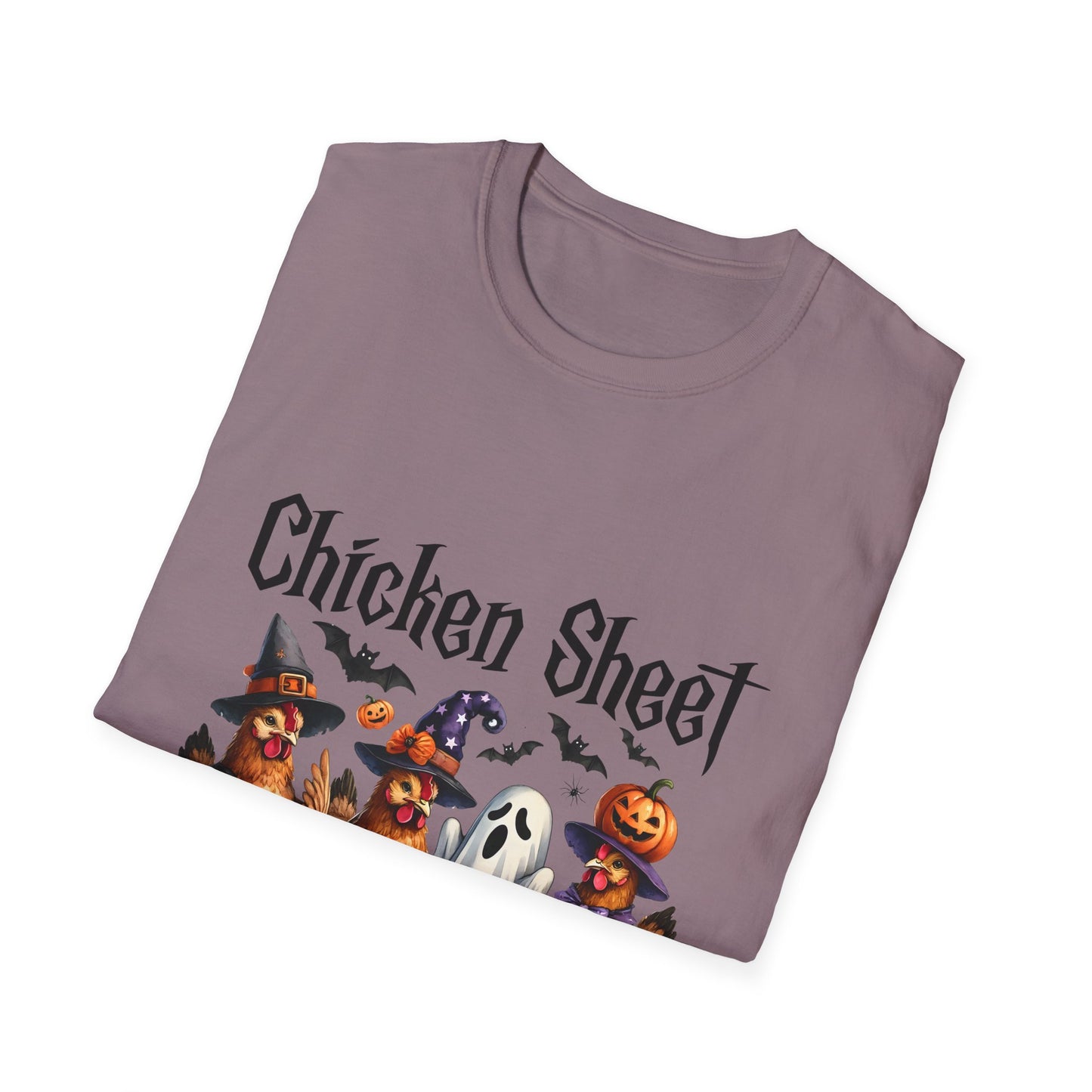 Funny Chicken Sheet Halloween Unisex Softstyle T-Shirt