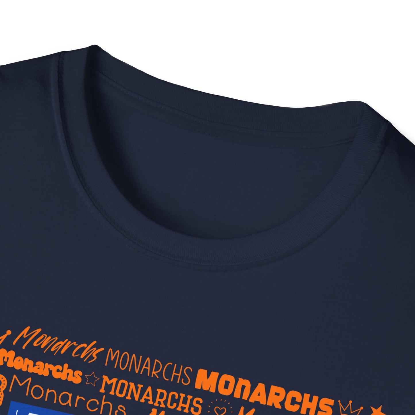 Blue Leopard M Monarchs Roar Unisex Softstyle T-Shirt - Fun Leopard Print Design