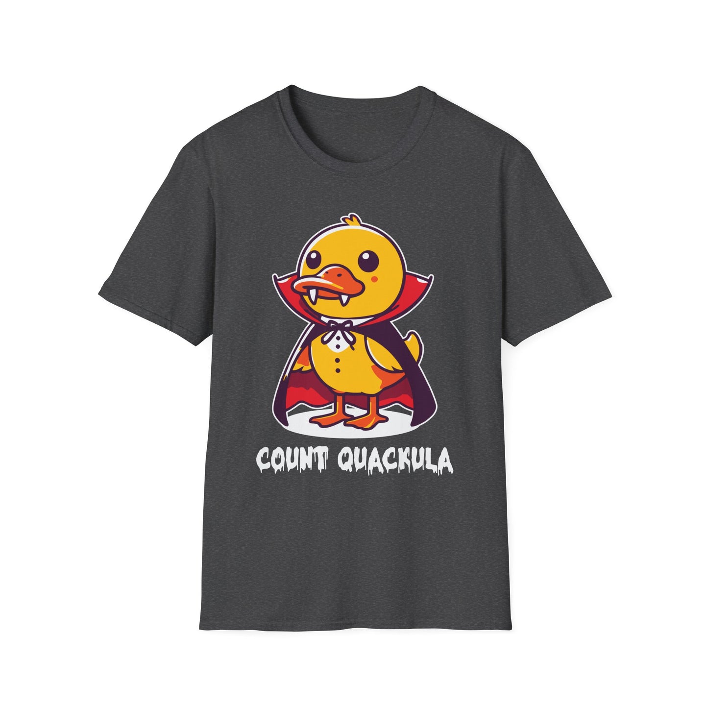 Count Quackula Unisex Softstyle T-Shirt - Fun Halloween Graphic Tee