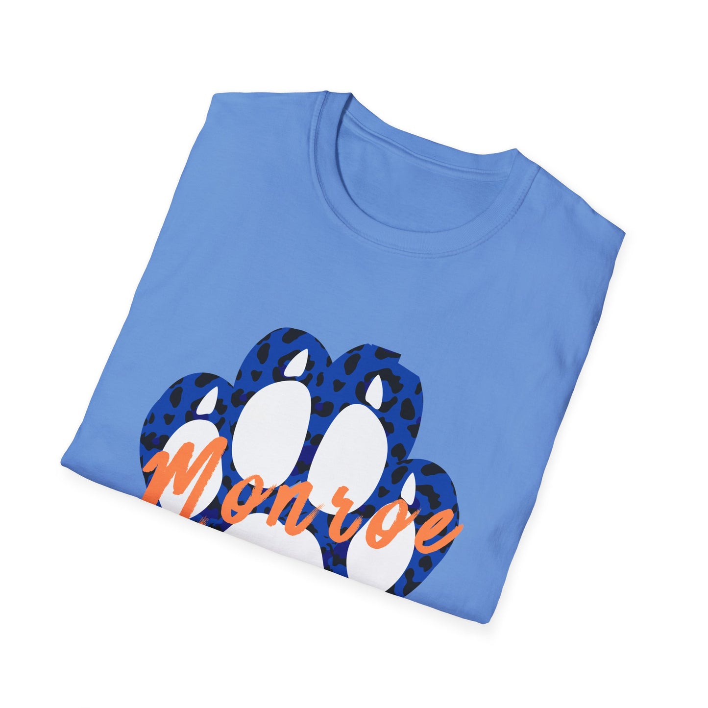 Monroe Leopard Print Paw Unisex Softstyle T-Shirt