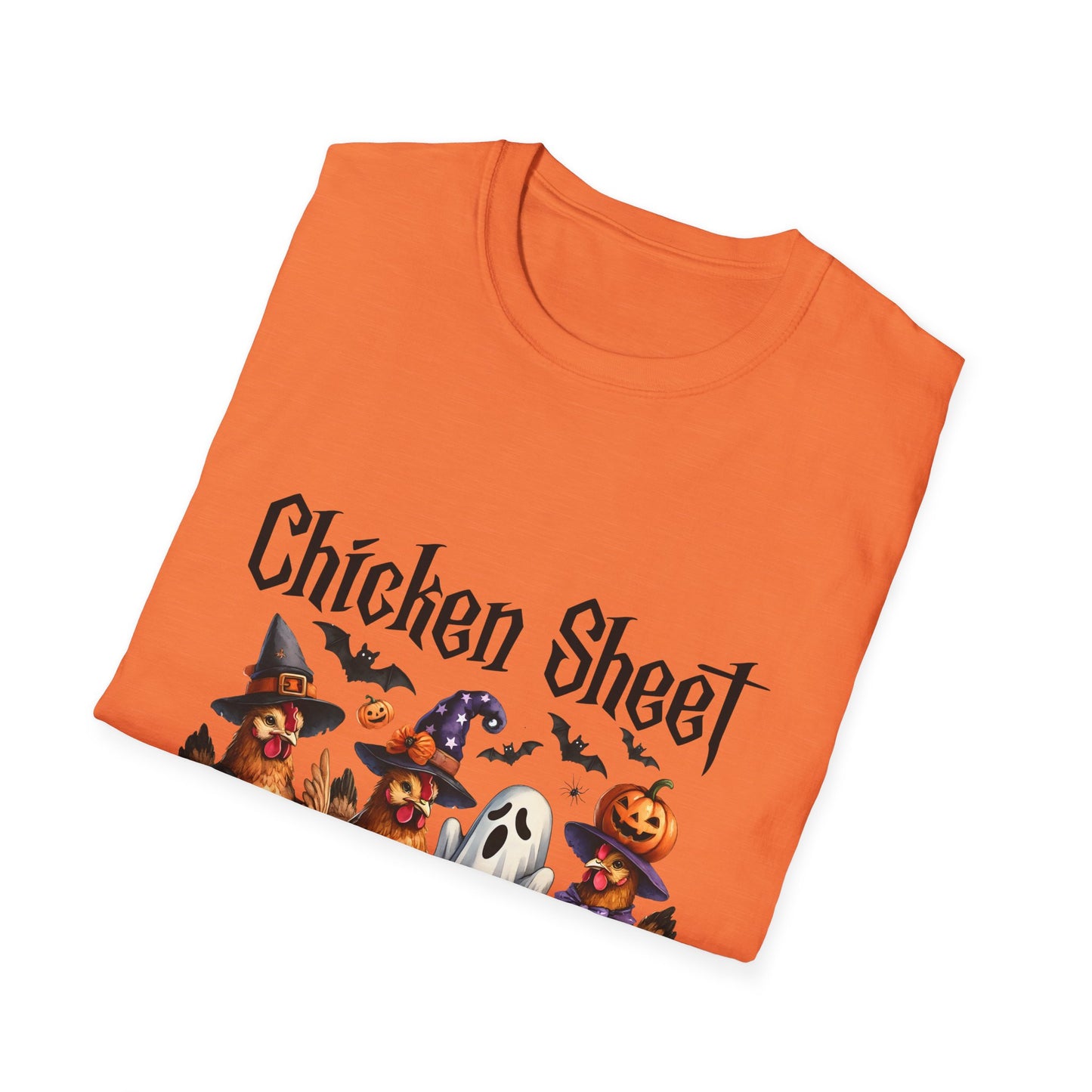 Funny Chicken Sheet Halloween Unisex Softstyle T-Shirt