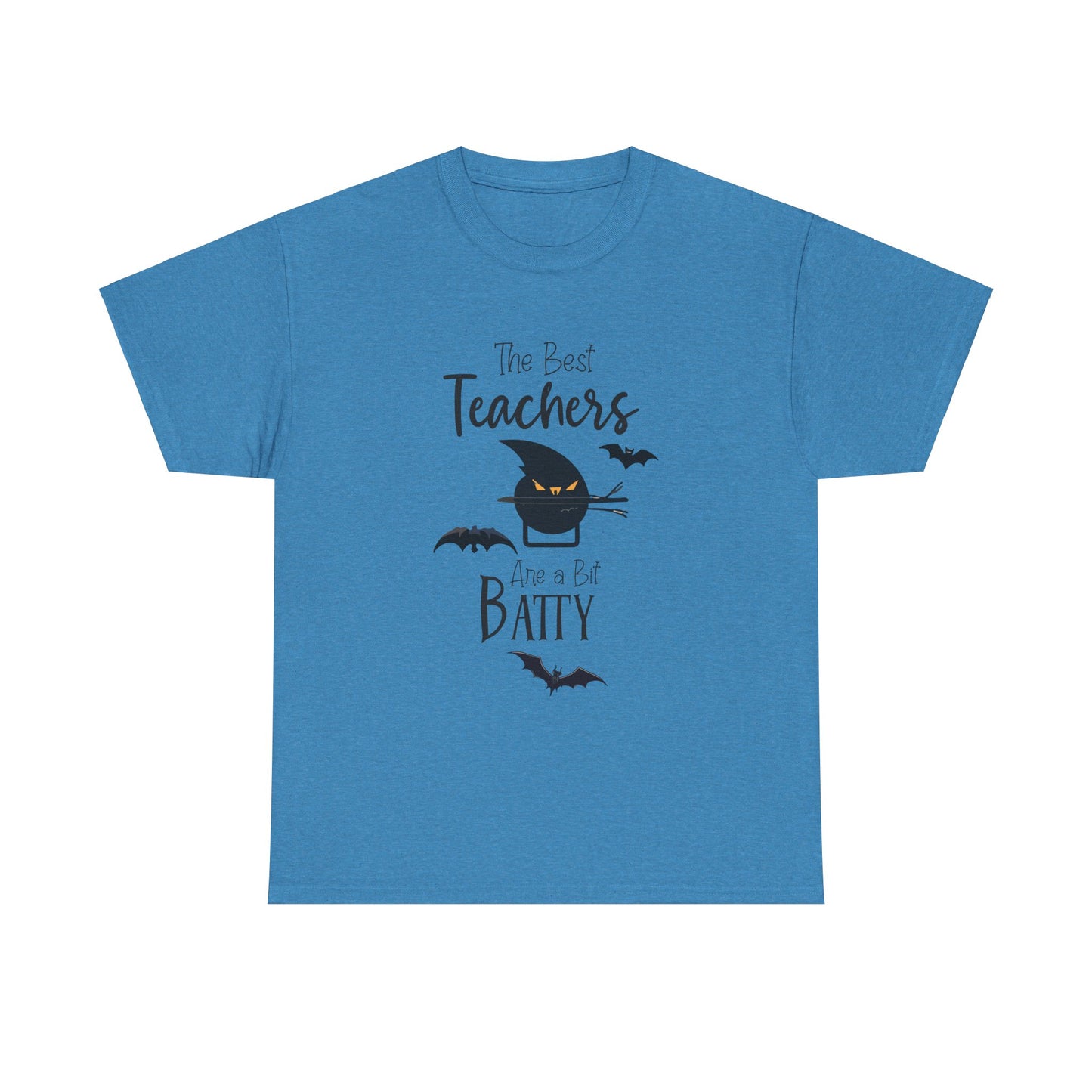"The Best Teachers Are a Bit Batty" Unisex Heavy Cotton Tee - Fun Halloween School Teacher Shirt