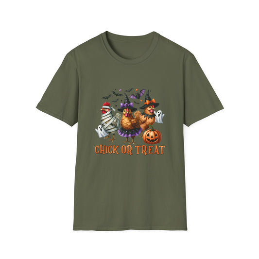 Halloween Chick or Treat Unisex Softstyle T-Shirt