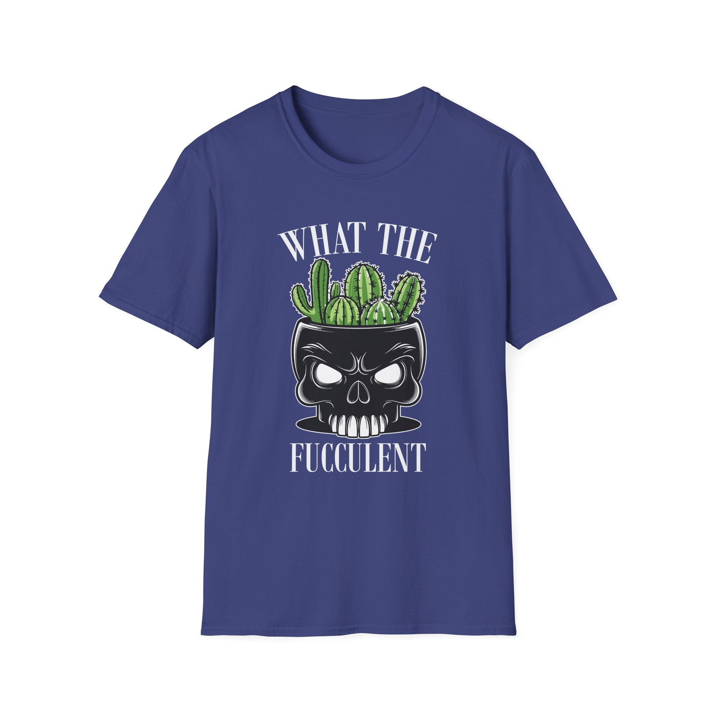 Funny Cactus Skull  Halloween T-Shirt - 'What the Fucculent' Graphic - Perfect Gift for Plant Lovers