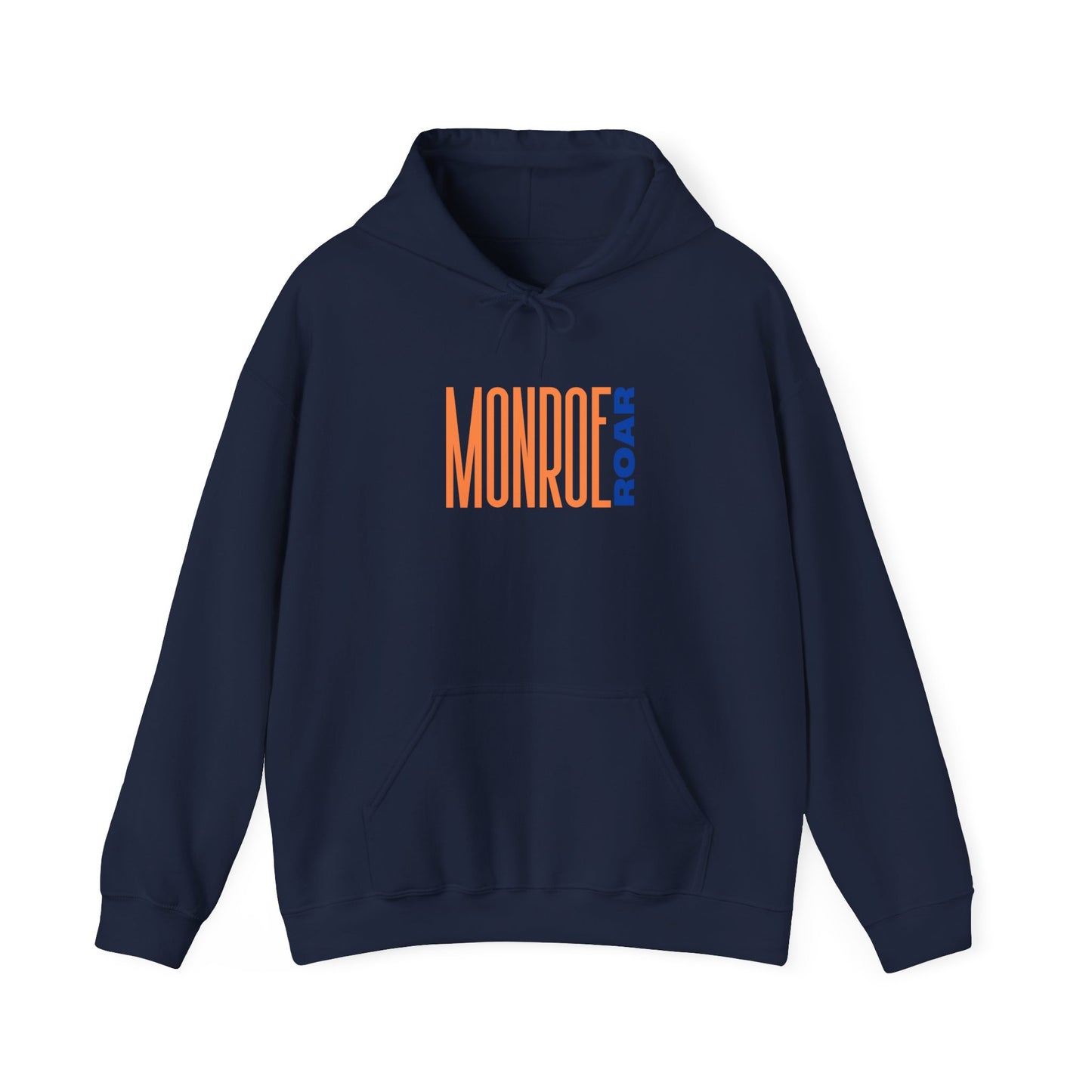 Monroe Roar Unisex Heavy Blend™ Hoodie – Comfortable Graphic Sweatshirt in Blue