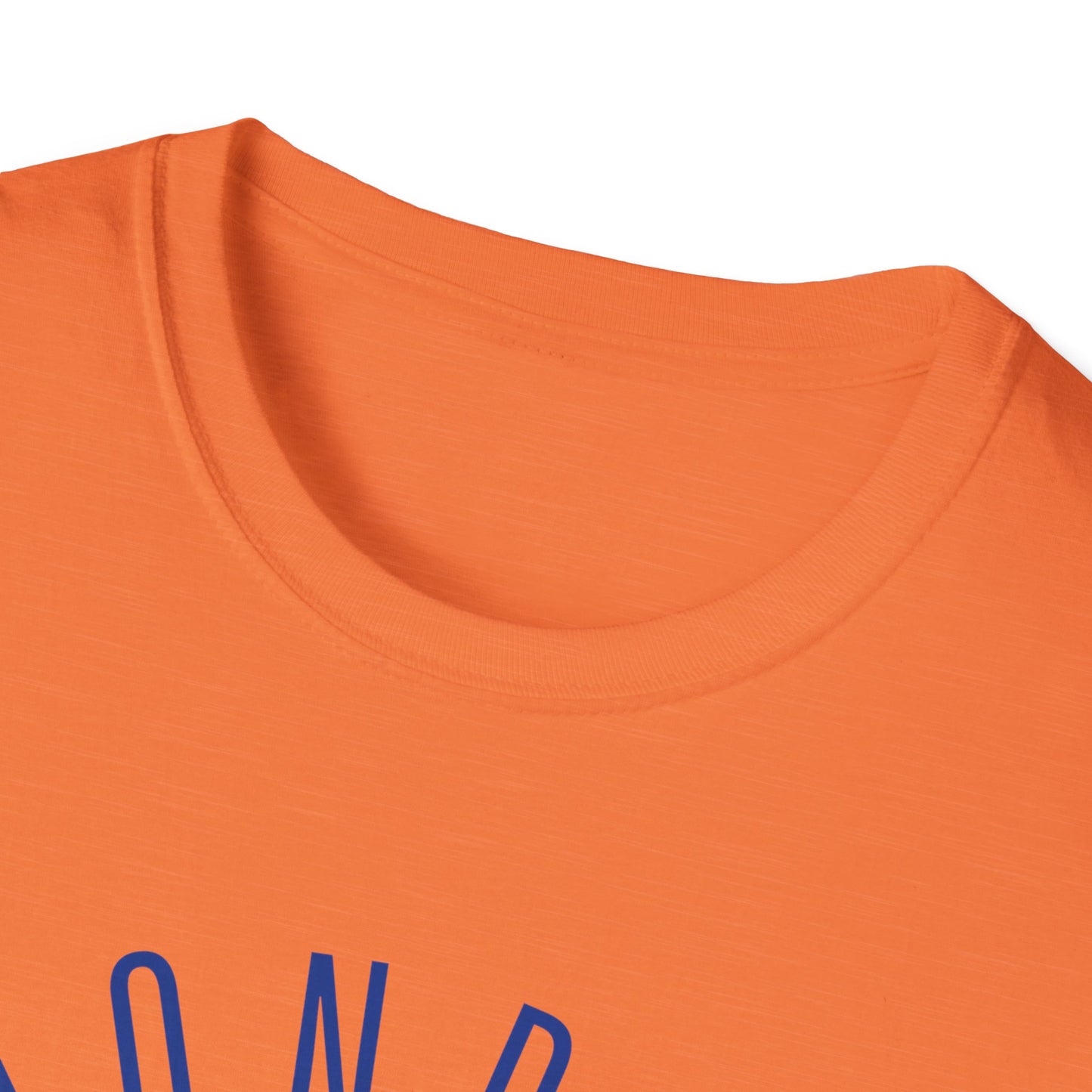 Monroe Monarchs in Blue Lettering with Cute Grinning Lion Adult T-Shirt - Fun & Stylish School Spirit Wear