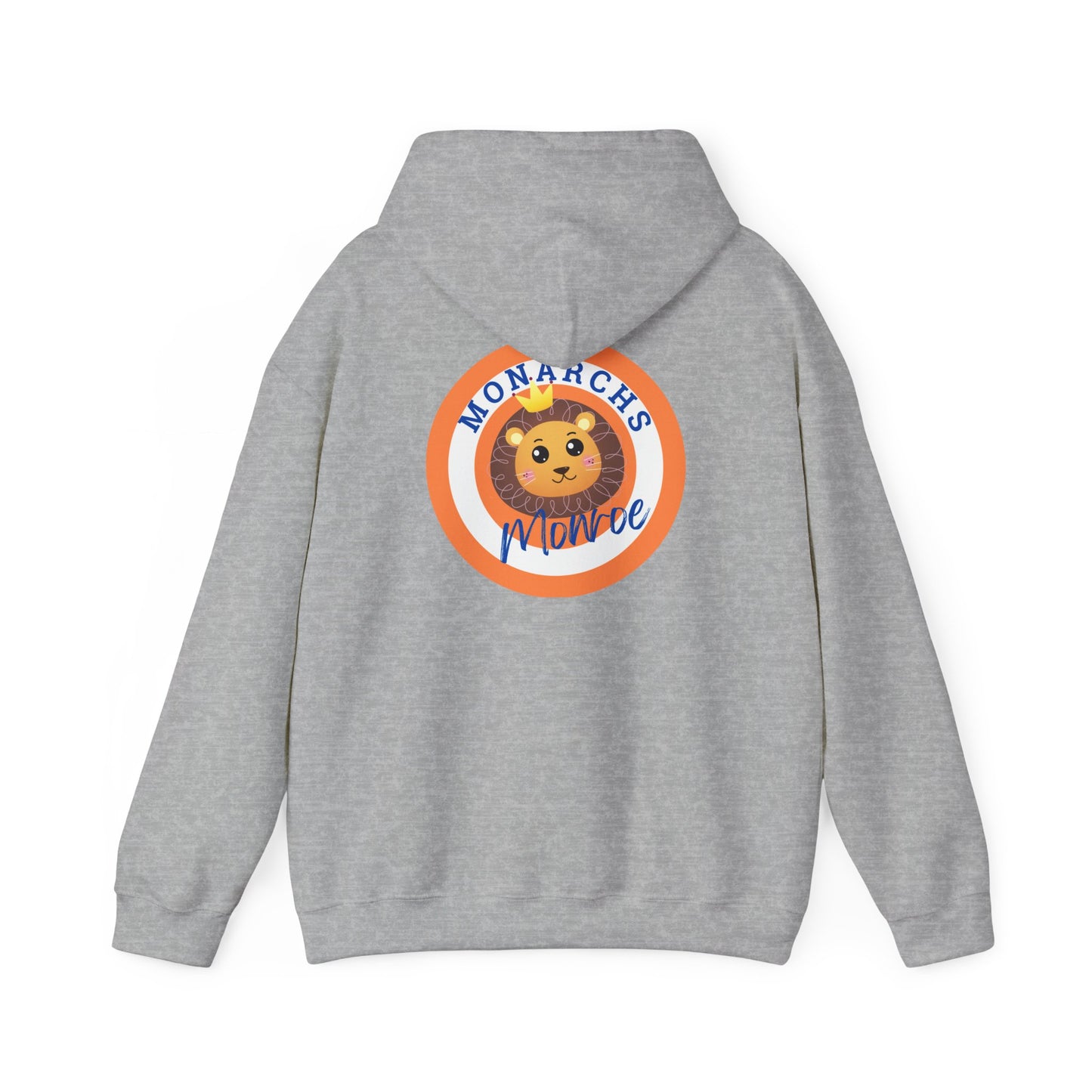 Monarchs Hoodie with Cute Lion Design ON THE BACK - Unisex Heavy Blend™ Sweatshirt