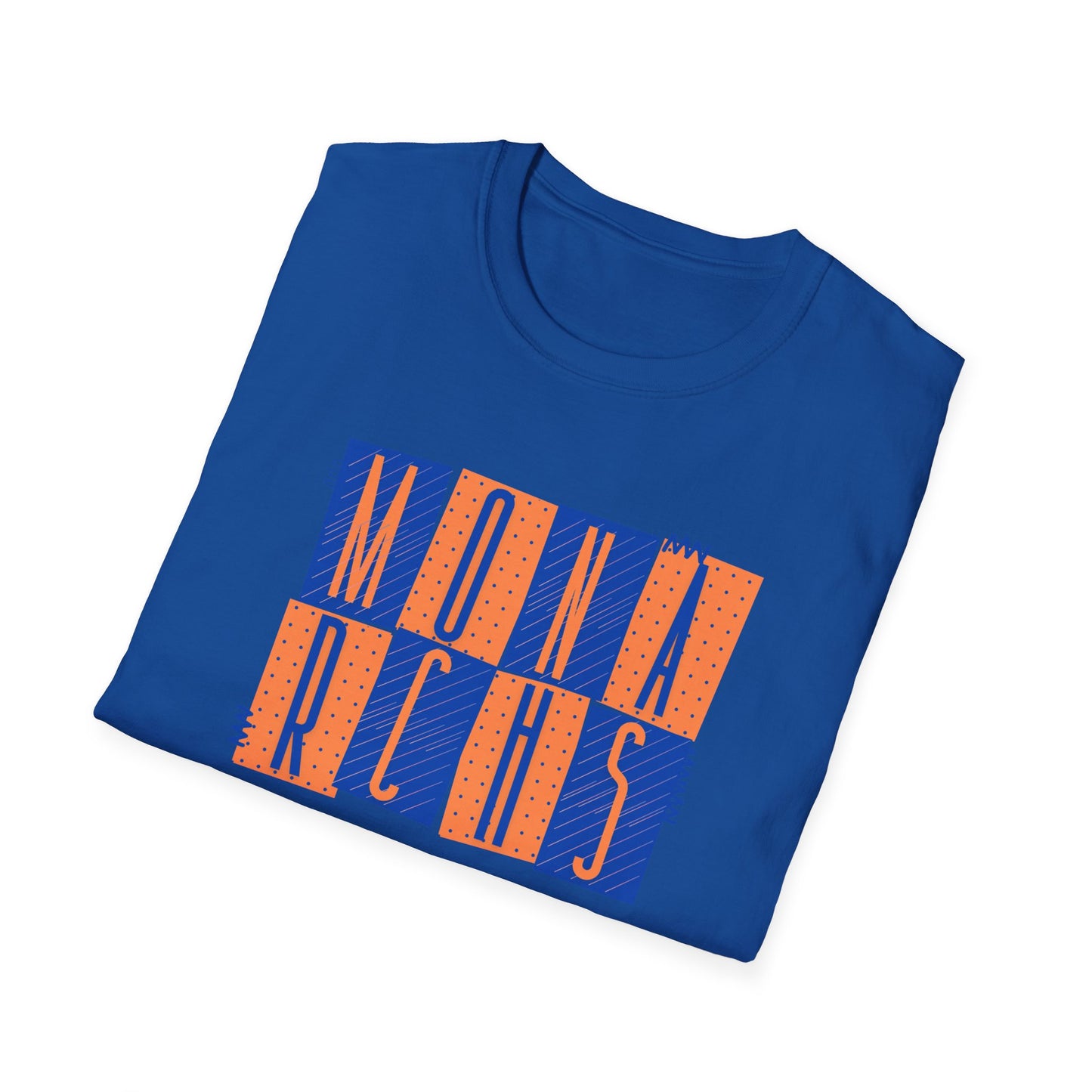 Monarchs Squares Dots Unisex Softstyle T-Shirt - Trendy Graphic Tee for Everyday Wear