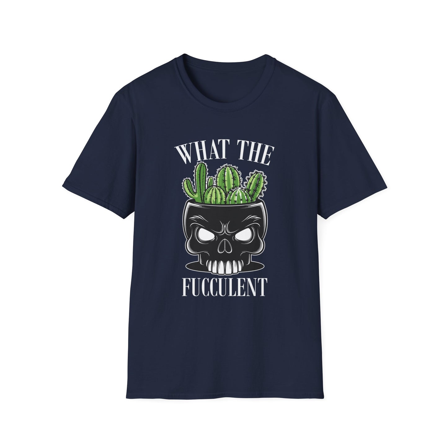 Funny Cactus Skull  Halloween T-Shirt - 'What the Fucculent' Graphic - Perfect Gift for Plant Lovers