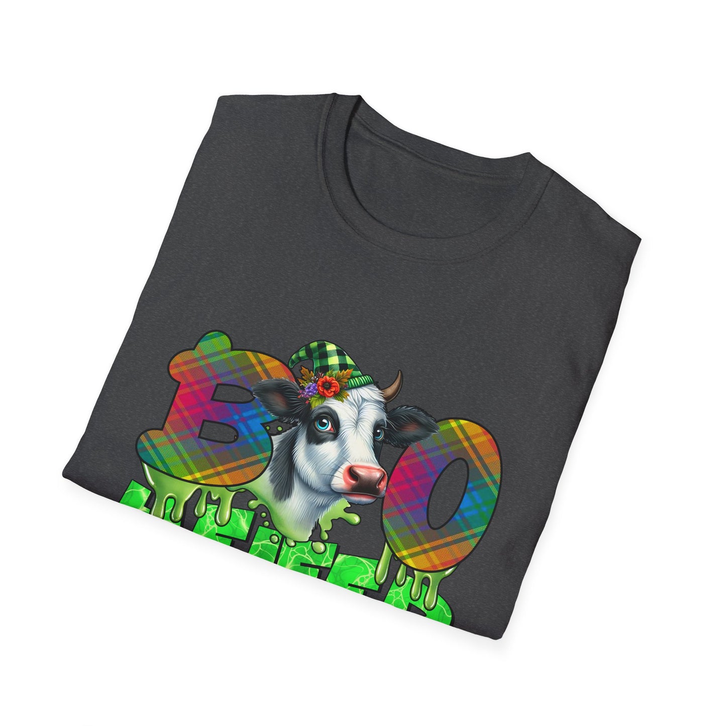 Boo Heifer Halloween Cow Unisex Softstyle T-Shirt