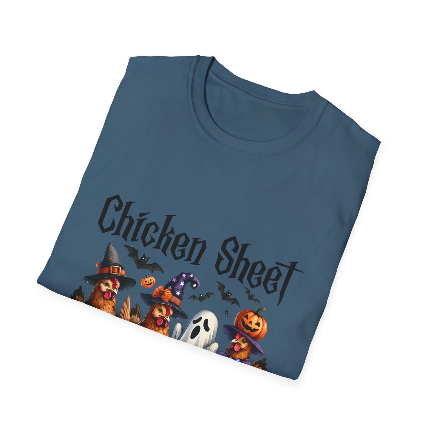 Funny Chicken Sheet Halloween Unisex Softstyle T-Shirt