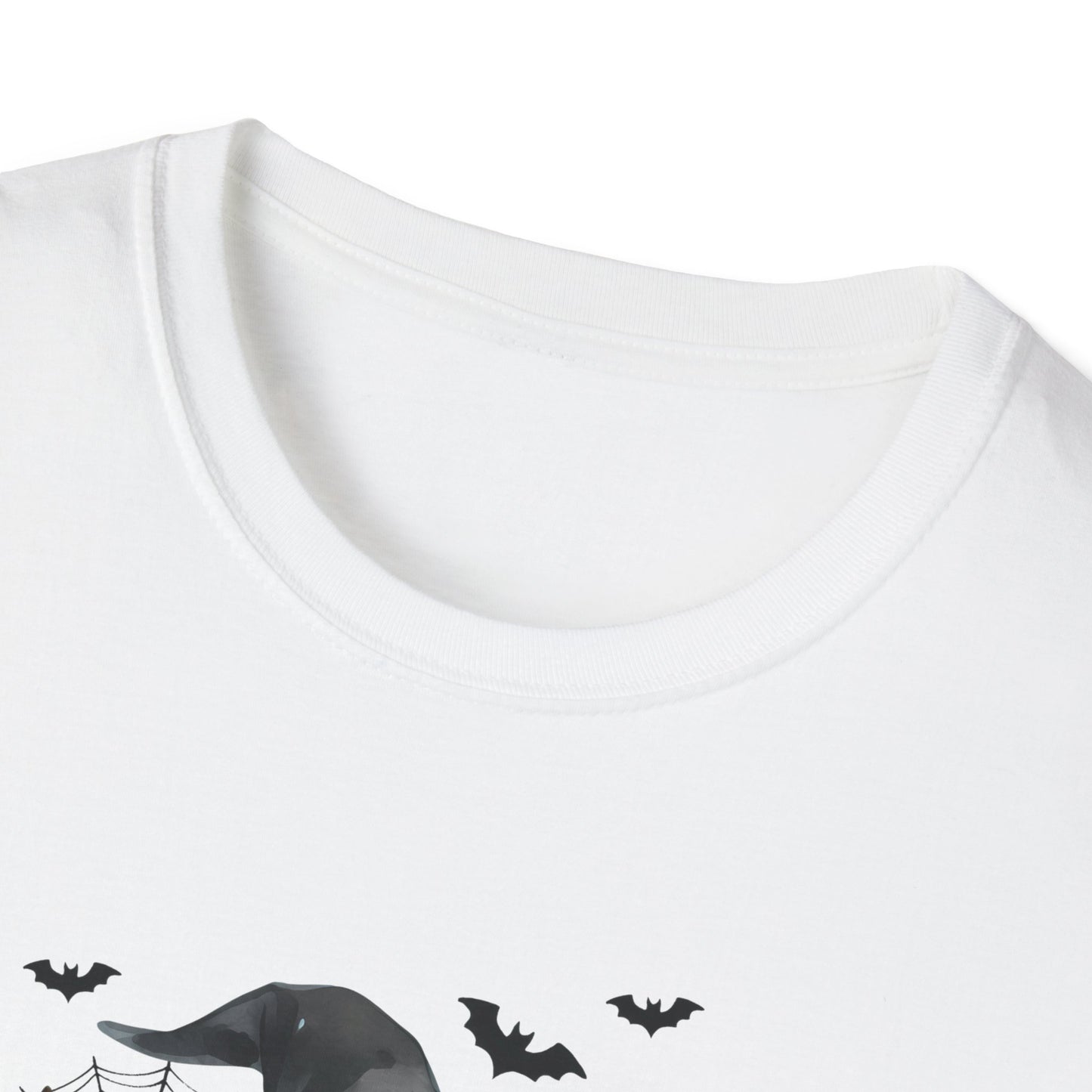 Halloween Cow Graphic T-Shirt - "We're Out at Midnight" - Unisex Softstyle Tee