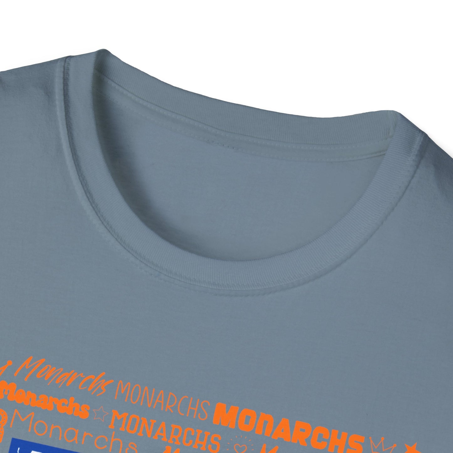 Blue Leopard M Monarchs Roar Unisex Softstyle T-Shirt - Fun Leopard Print Design