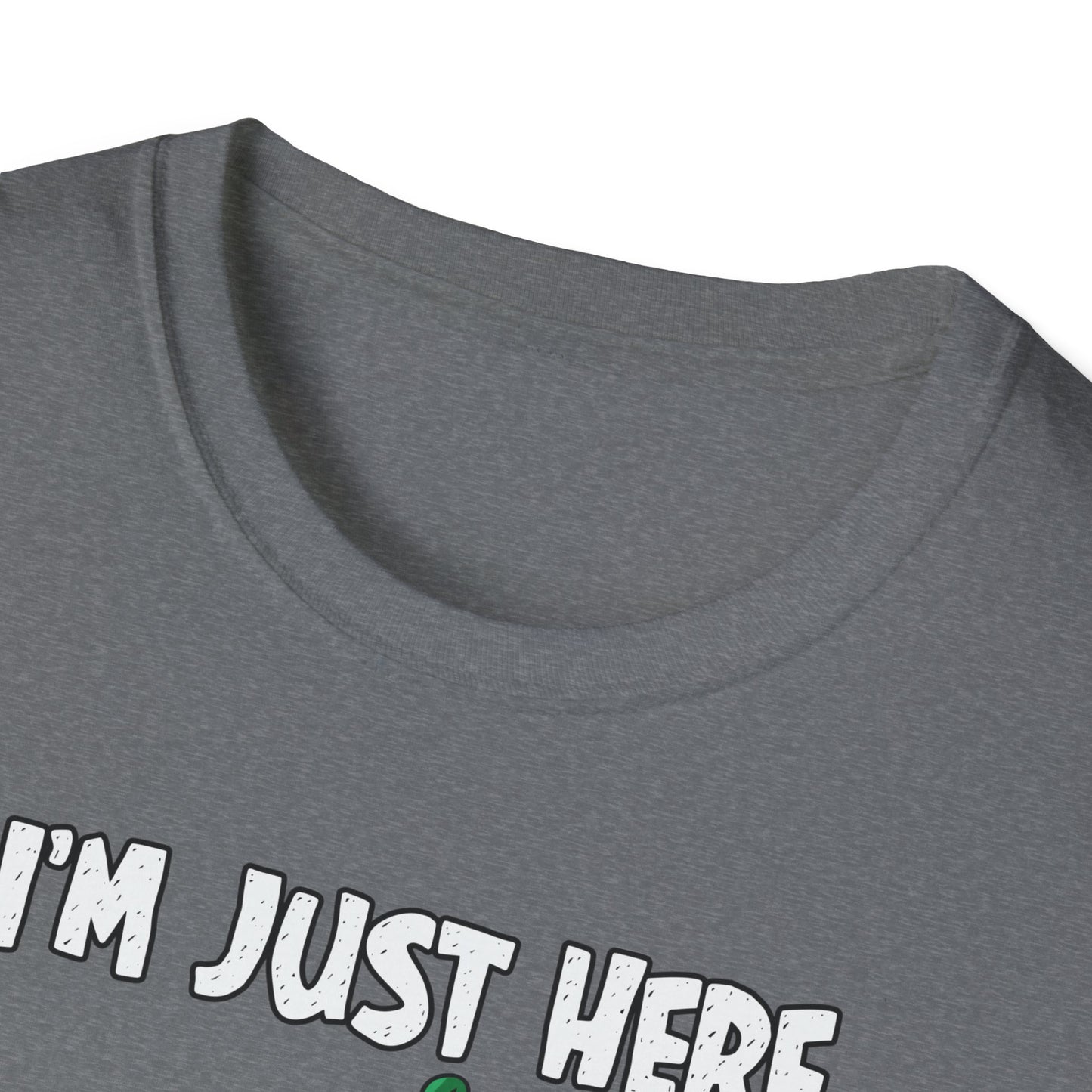 Funny Halloween Ghost T-Shirt - "I'm Just Here for the Boos!" - Unisex Softstyle