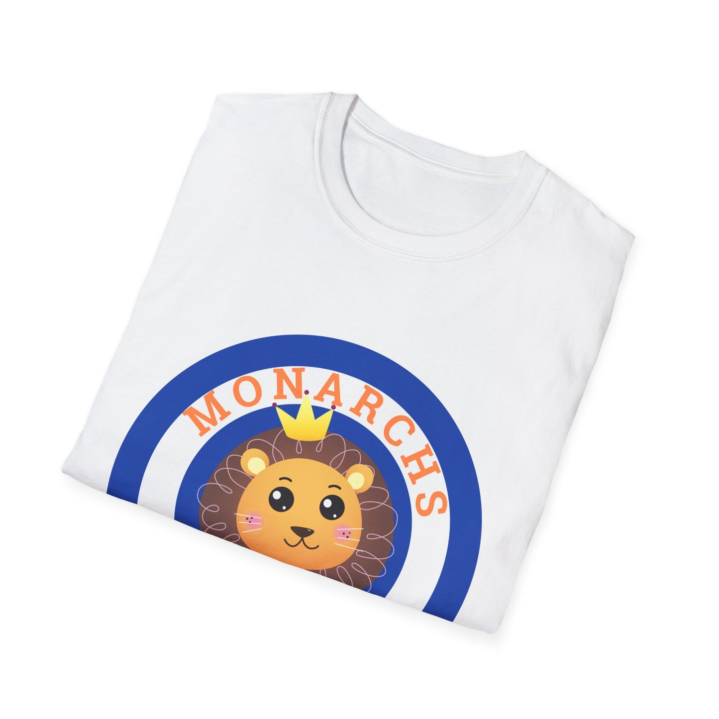 Monarch Lion Unisex Softstyle T-Shirt - Fun & Playful Design