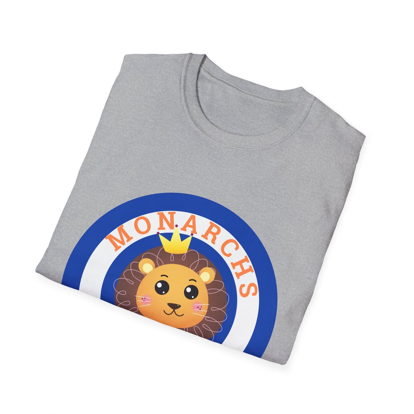 Monarch Lion Unisex Softstyle T-Shirt - Fun & Playful Design