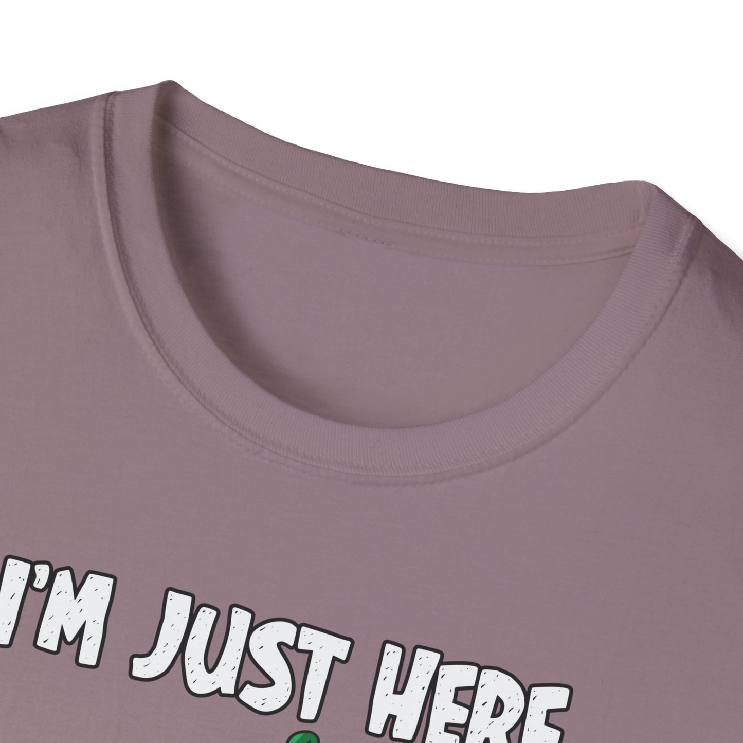 Funny Halloween Ghost T-Shirt - "I'm Just Here for the Boos!" - Unisex Softstyle