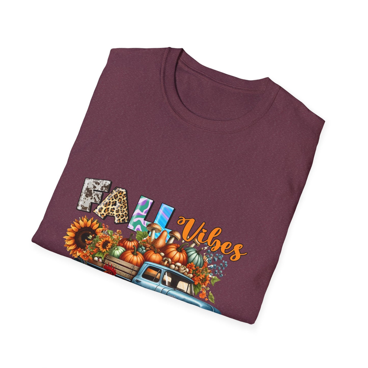 Fall Vibes Farm Unisex Softstyle T-Shirt - Perfect for Autumn Celebrations