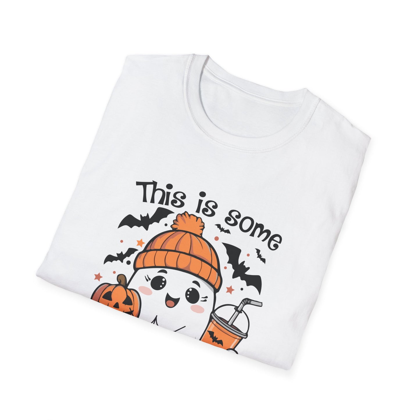 Halloween Cute Ghost Tee - "This is Some Boo Sheet" Unisex Softstyle T-Shirt