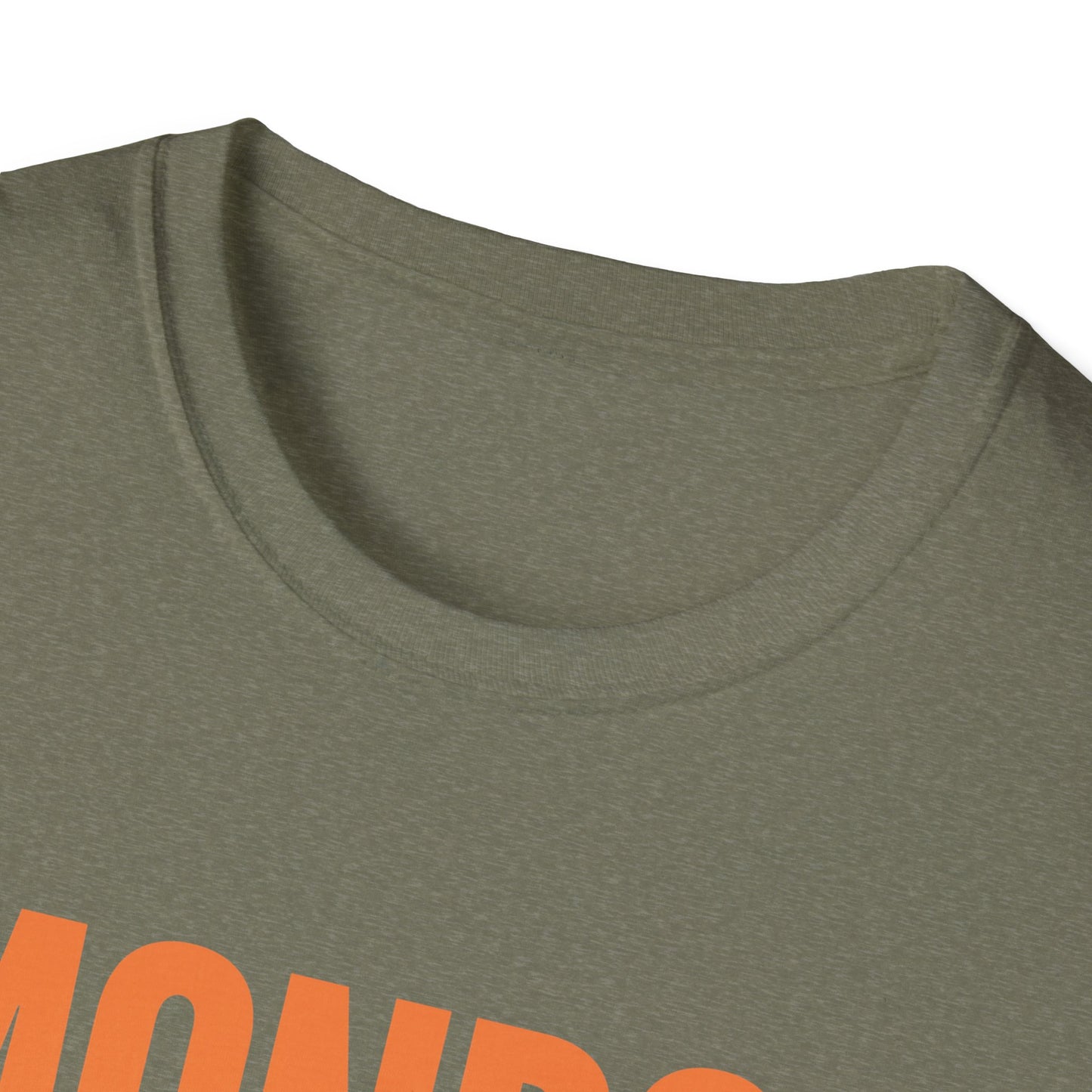 Monroe (Orange) Monarchs (Blue) with Cute Lion Wearing a Crown Leaping Adult Unisex Soft Tshirt