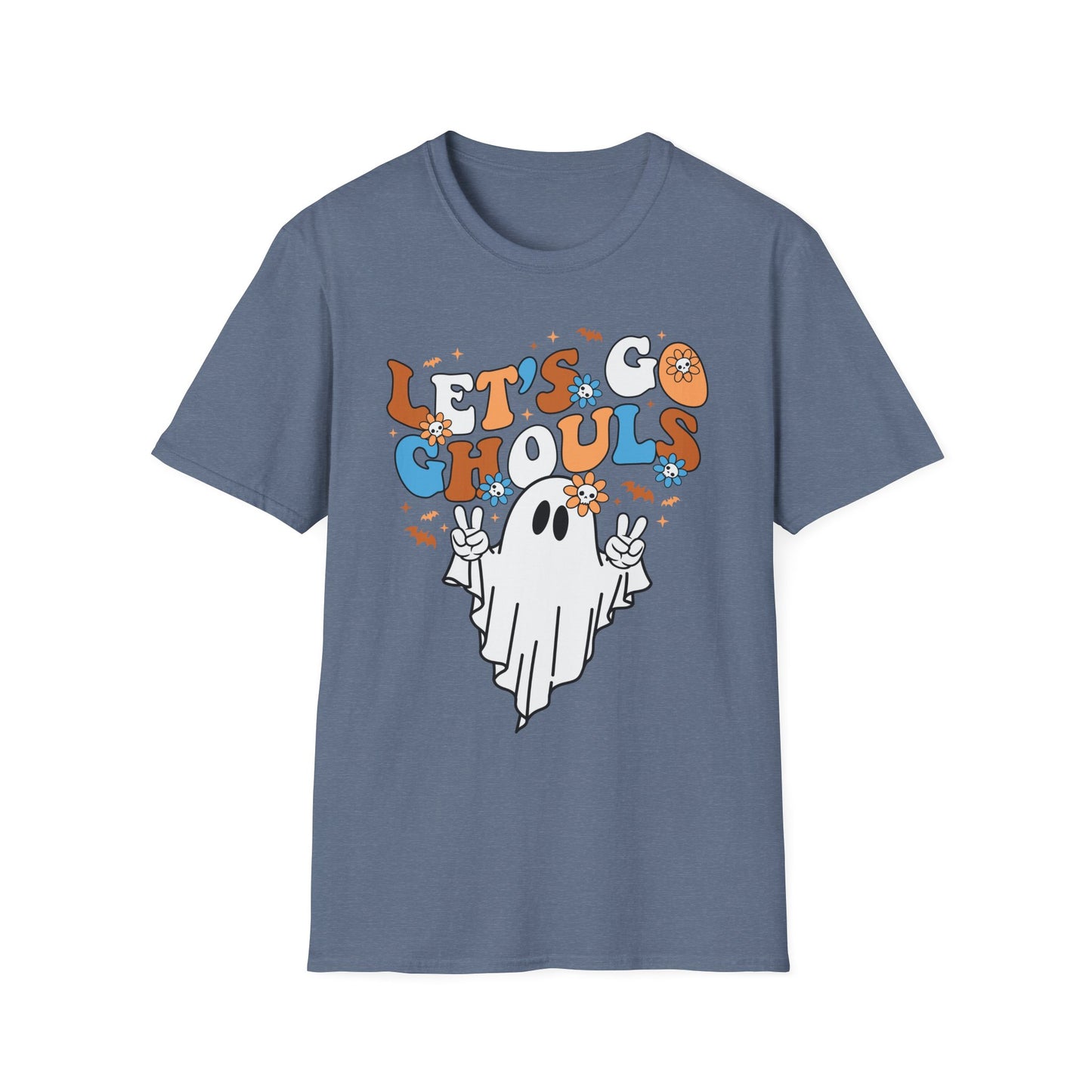 Let's Go Ghouls Unisex Softstyle T-Shirt – Fun Halloween Tee for Ghost Lovers