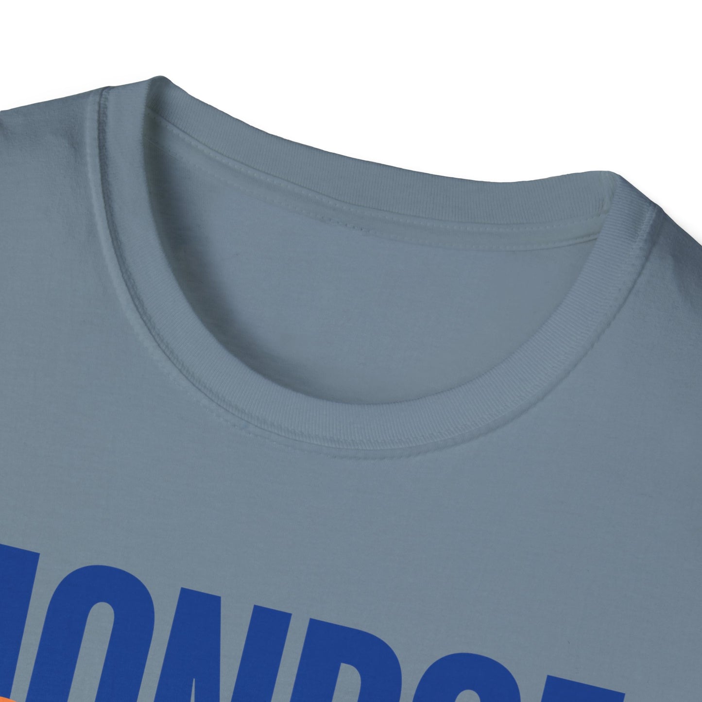 Monroe Monarchs Blue/Orange Jumping Lion Crown Design