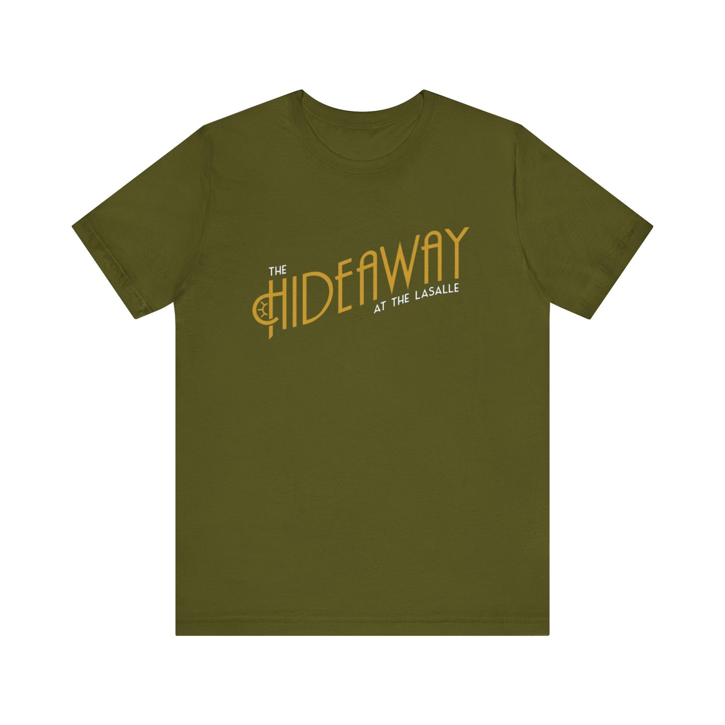 The Hideaway At the LaSalle (Front Printed Only) Unisex Jersey Short Sleeve Tee