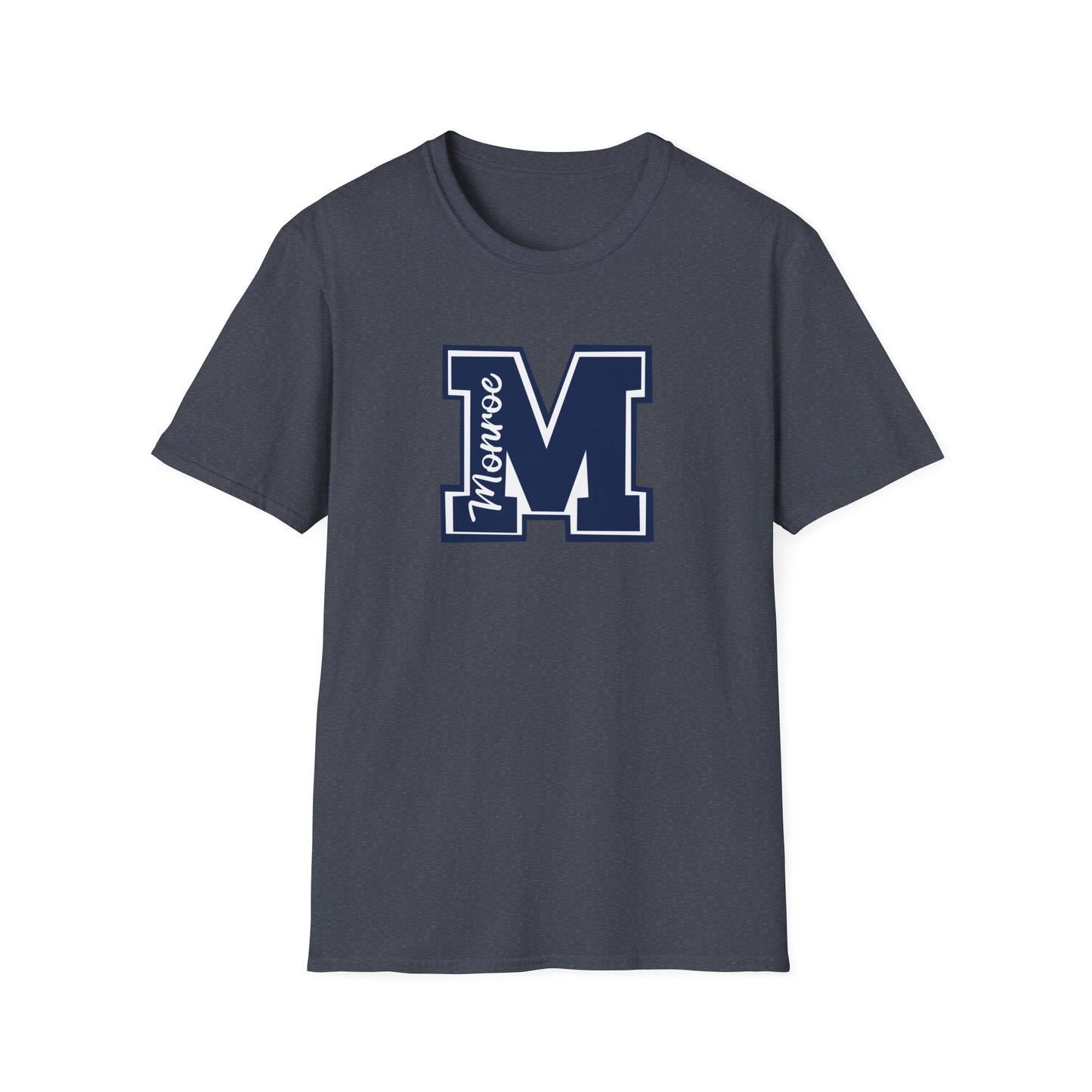 Monroe Spirit M Dark Navy Unisex Softstyle T-Shirt - Casual College Vibe
