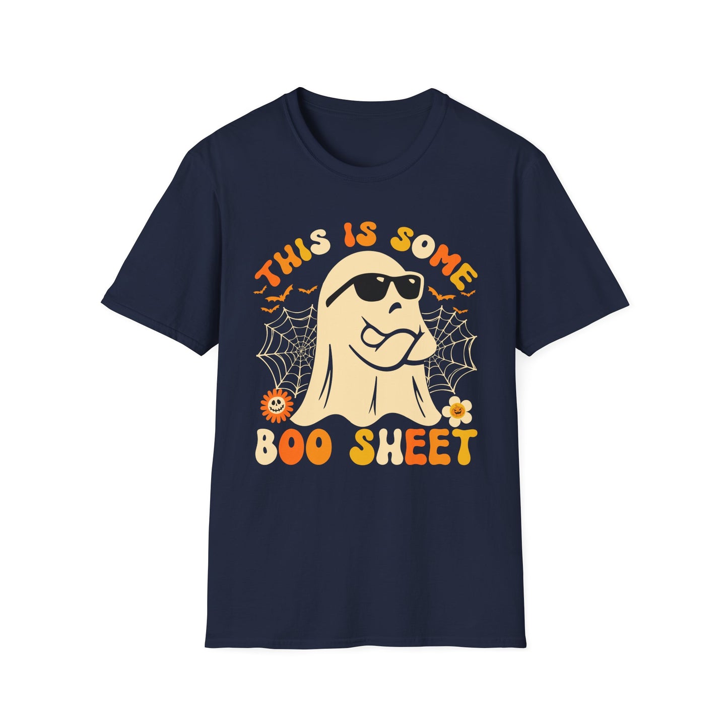 Funny Halloween Unisex Softstyle T-Shirt - "This is Some Boo Sheet"