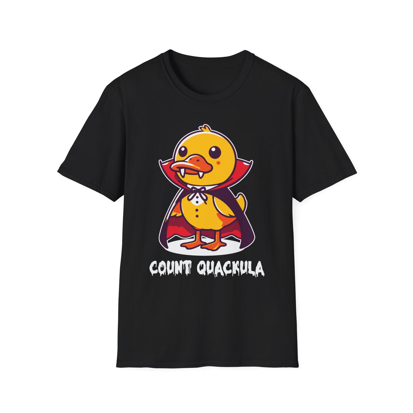 Count Quackula Unisex Softstyle T-Shirt - Fun Halloween Graphic Tee