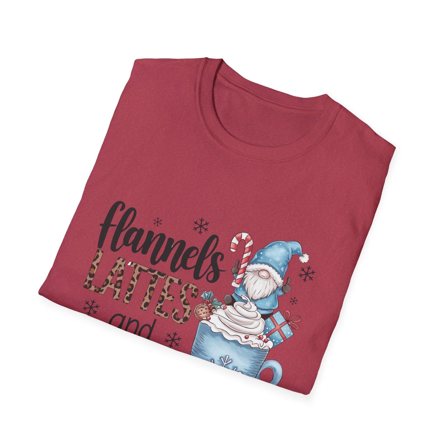 Cozy Flannels, Lattes & Leggings Winter Holiday Unisex T-Shirt