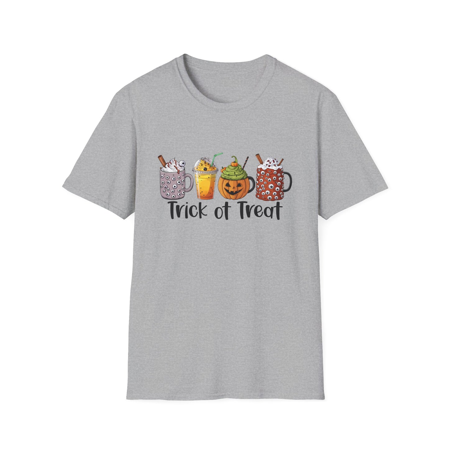 Halloween Trick or Treat Cute Mugs Unisex Softstyle T-Shirt