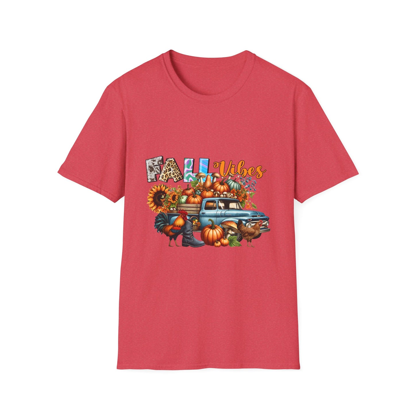 Fall Vibes Farm Unisex Softstyle T-Shirt - Perfect for Autumn Celebrations