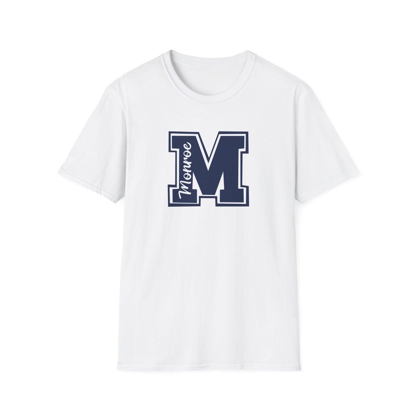 Monroe Spirit M Dark Navy Unisex Softstyle T-Shirt - Casual College Vibe