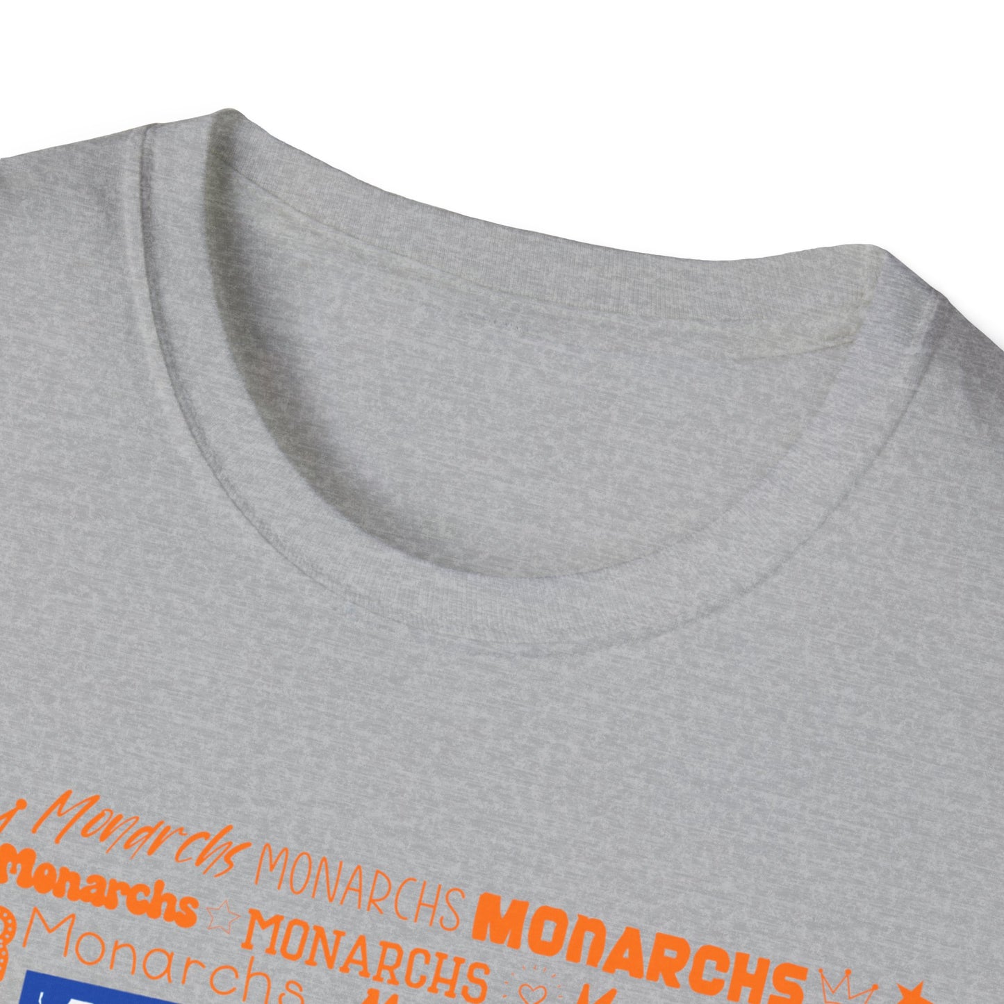 Blue Leopard M Monarchs Roar Unisex Softstyle T-Shirt - Fun Leopard Print Design