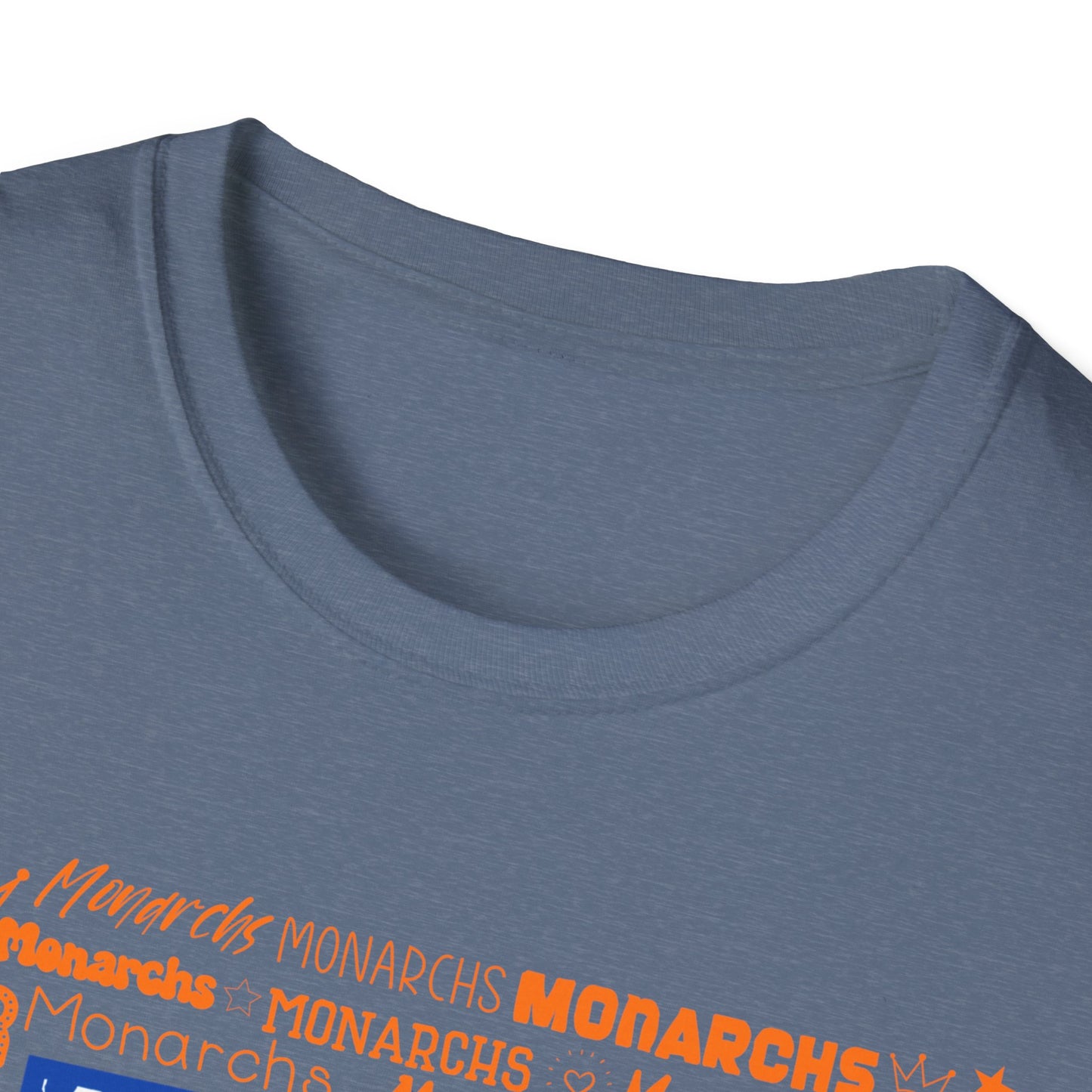 Blue Leopard M Monarchs Roar Unisex Softstyle T-Shirt - Fun Leopard Print Design