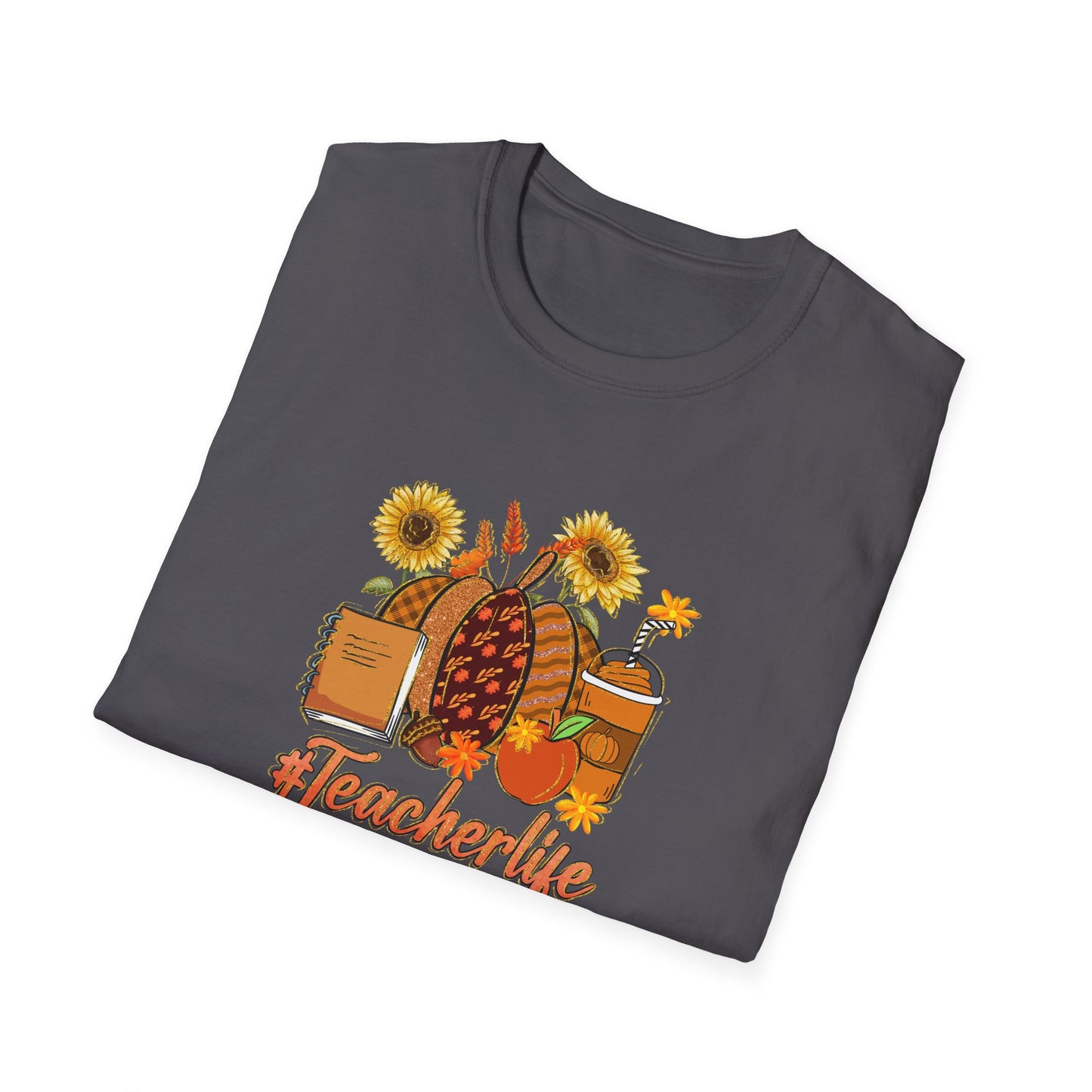 #Teacherlife Fall Unisex Softstyle T-Shirt - Perfect Gift for Teachers, Back to School, and Appreciation Events