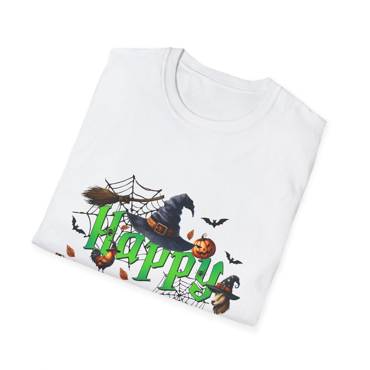 Happy Halloween  Fall FarmUnisex Softstyle T-Shirt - "Happy Halloween" Design