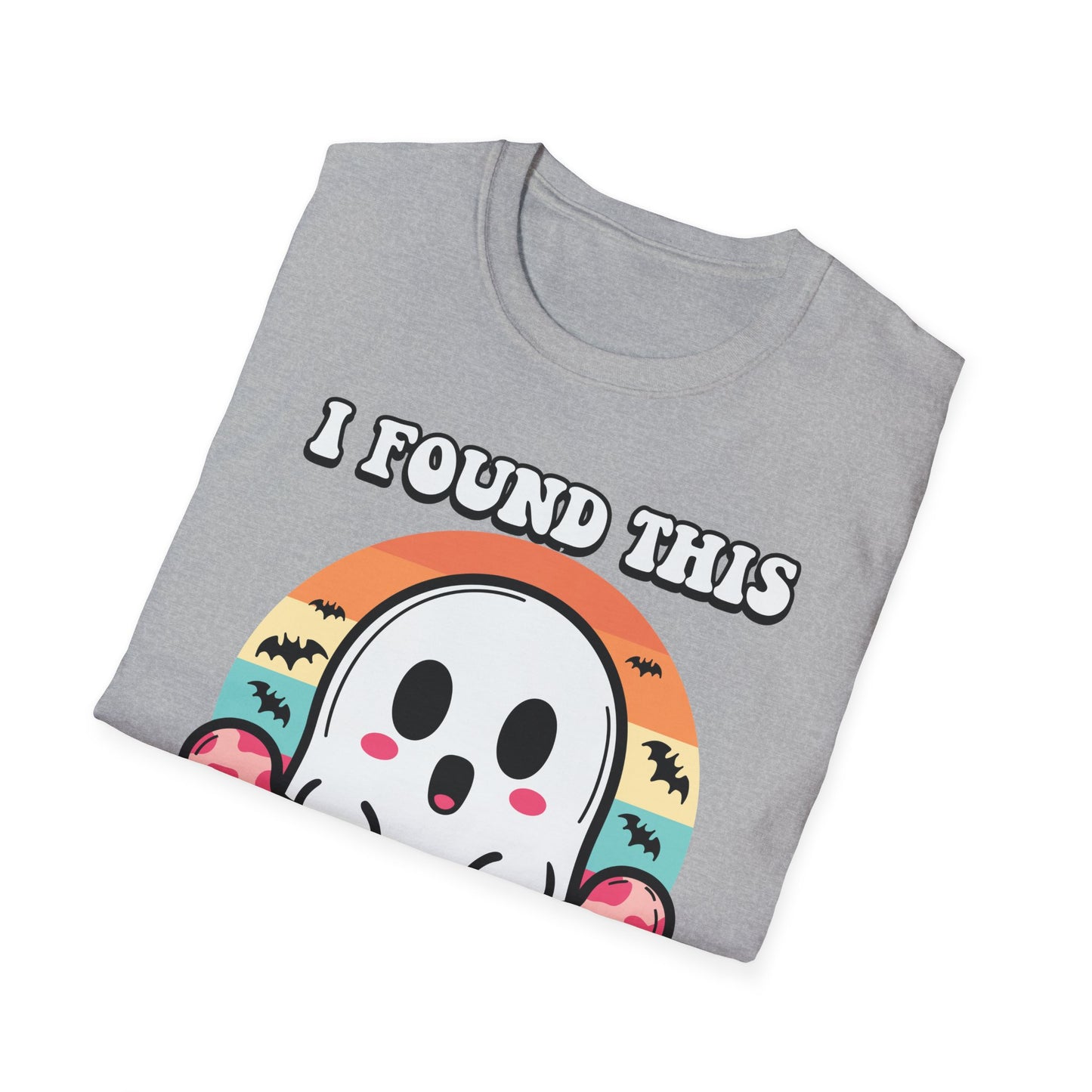 I Found This Humerus Unisex Softstyle T-Shirt - Fun Halloween Ghost Tee