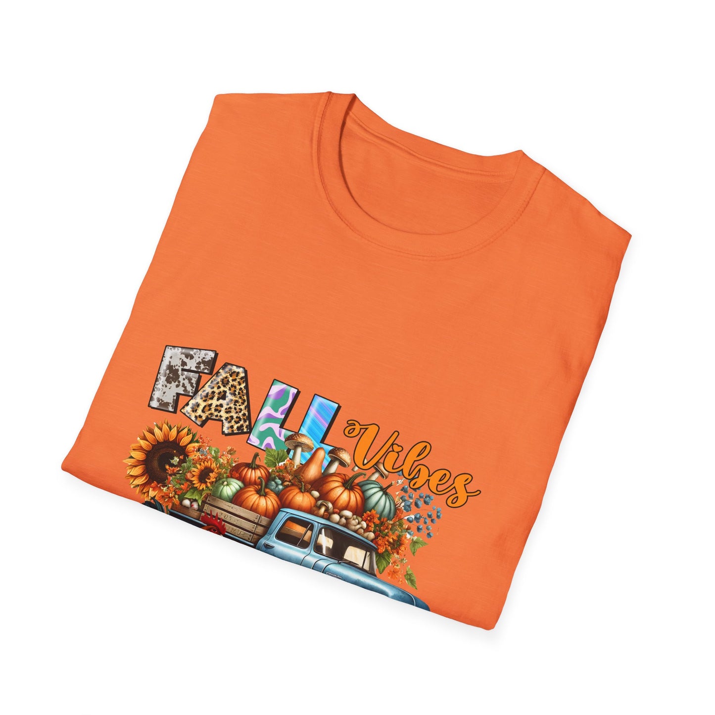 Fall Vibes Farm Unisex Softstyle T-Shirt - Perfect for Autumn Celebrations