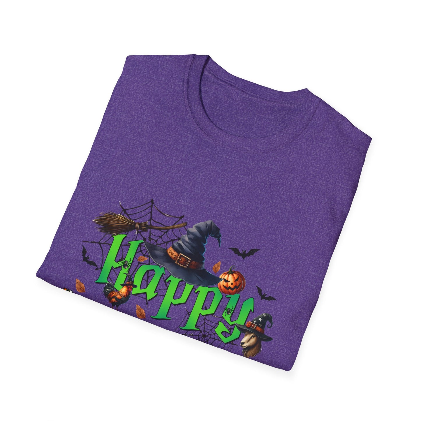 Happy Halloween  Fall FarmUnisex Softstyle T-Shirt - "Happy Halloween" Design