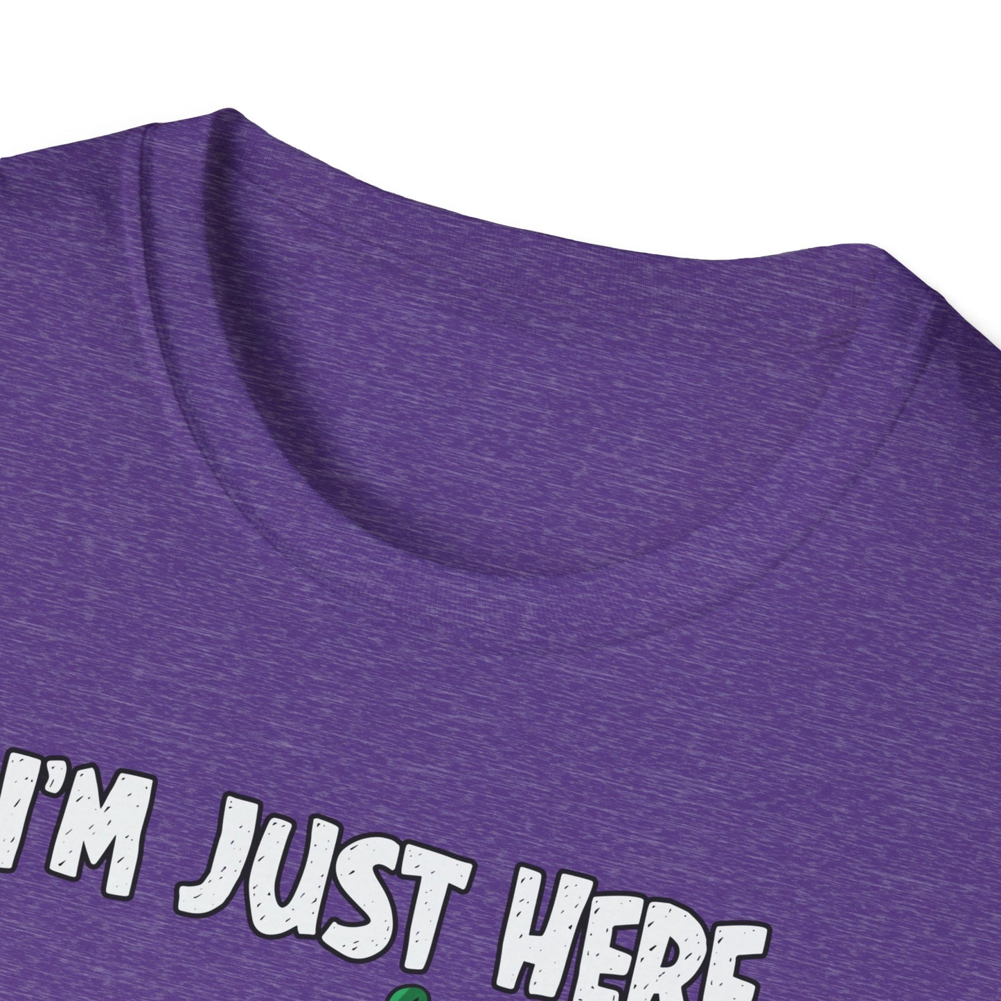 Funny Halloween Ghost T-Shirt - "I'm Just Here for the Boos!" - Unisex Softstyle