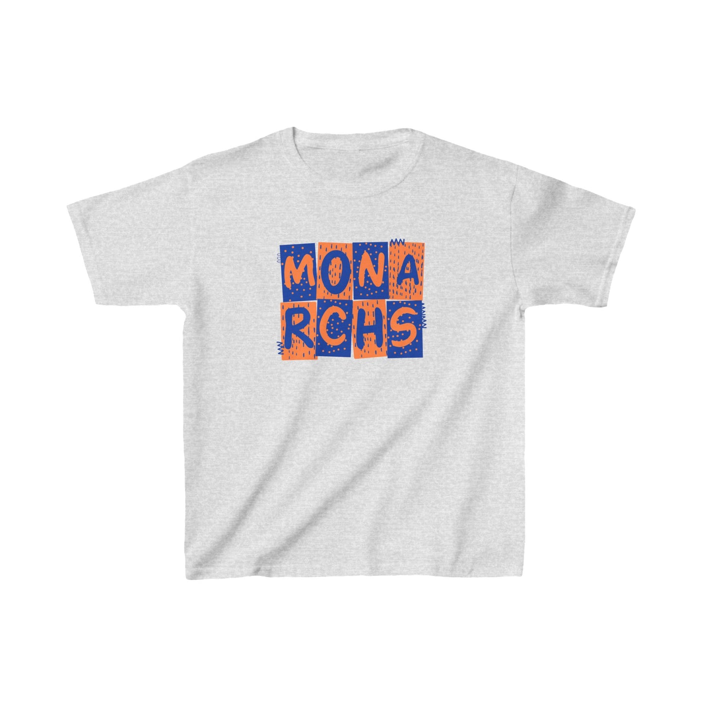 Kids Monarchs SquaresHeavy Cotton Tee - Fun & Vibrant Graphic T-Shirt for Young Fans