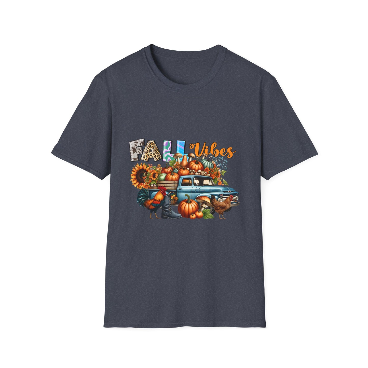 Fall Vibes Farm Unisex Softstyle T-Shirt - Perfect for Autumn Celebrations