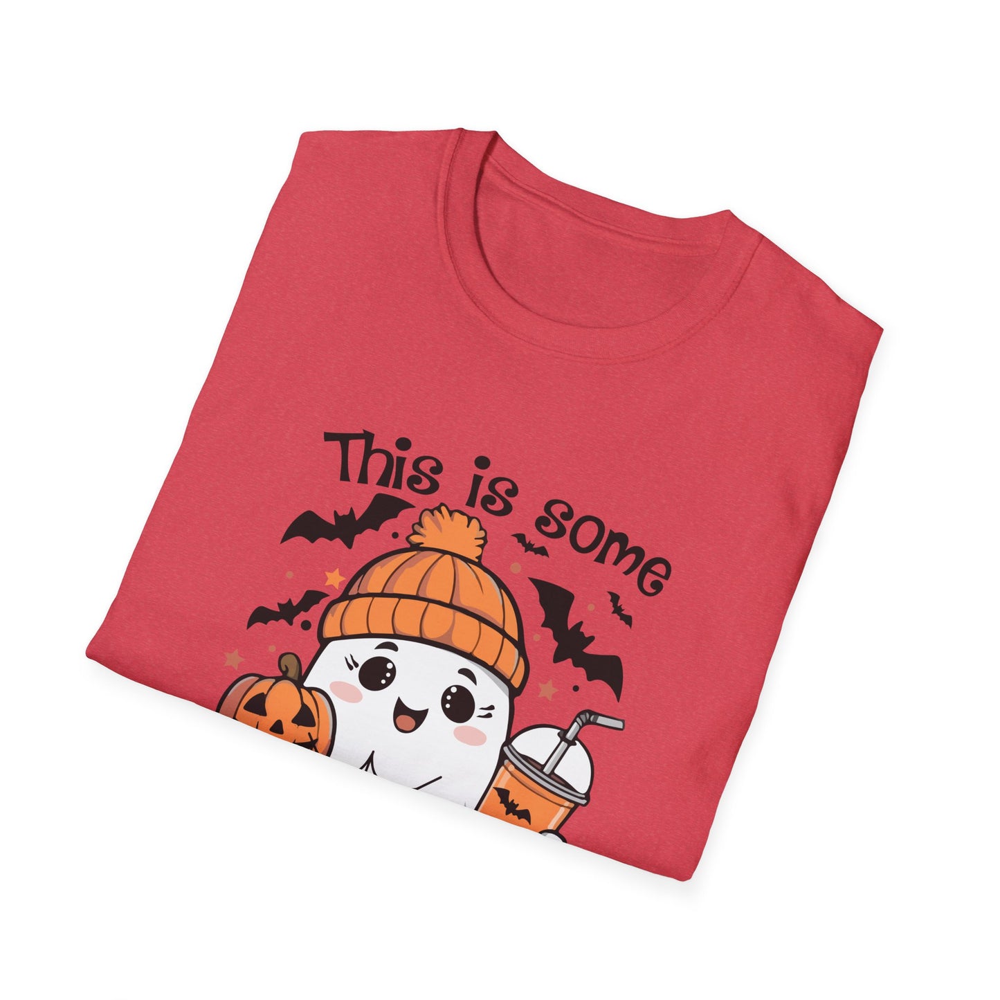 Halloween Cute Ghost Tee - "This is Some Boo Sheet" Unisex Softstyle T-Shirt
