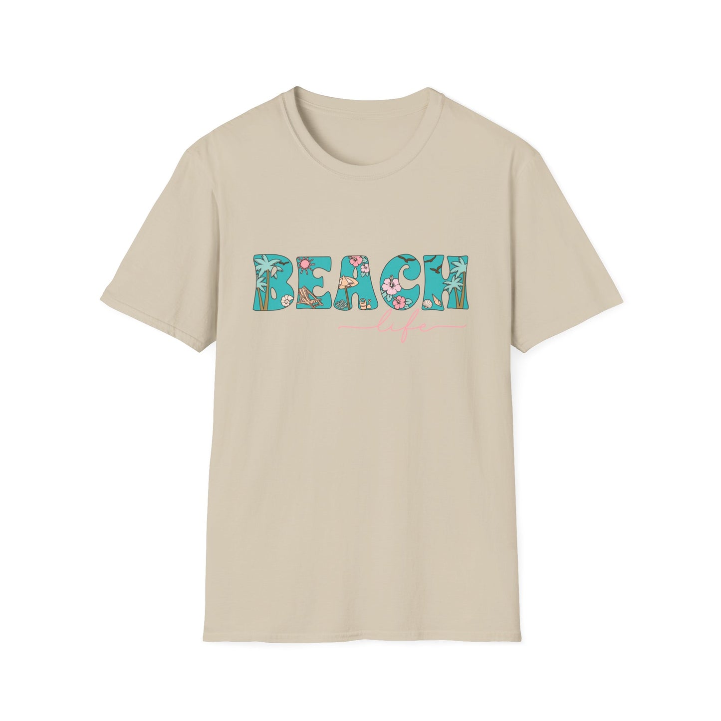 Beach Life High Tides Good Times Unisex Softstyle T-Shirt