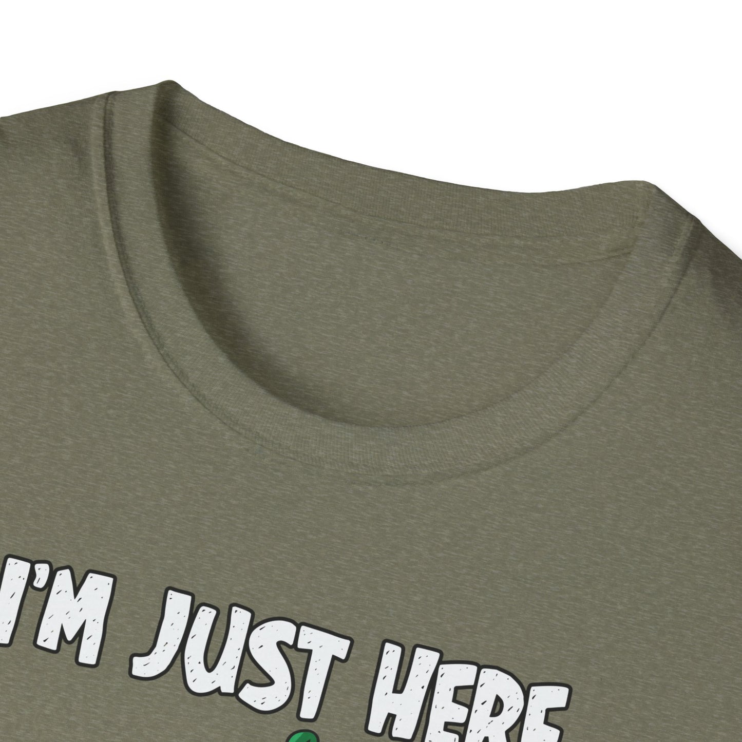 Funny Halloween Ghost T-Shirt - "I'm Just Here for the Boos!" - Unisex Softstyle