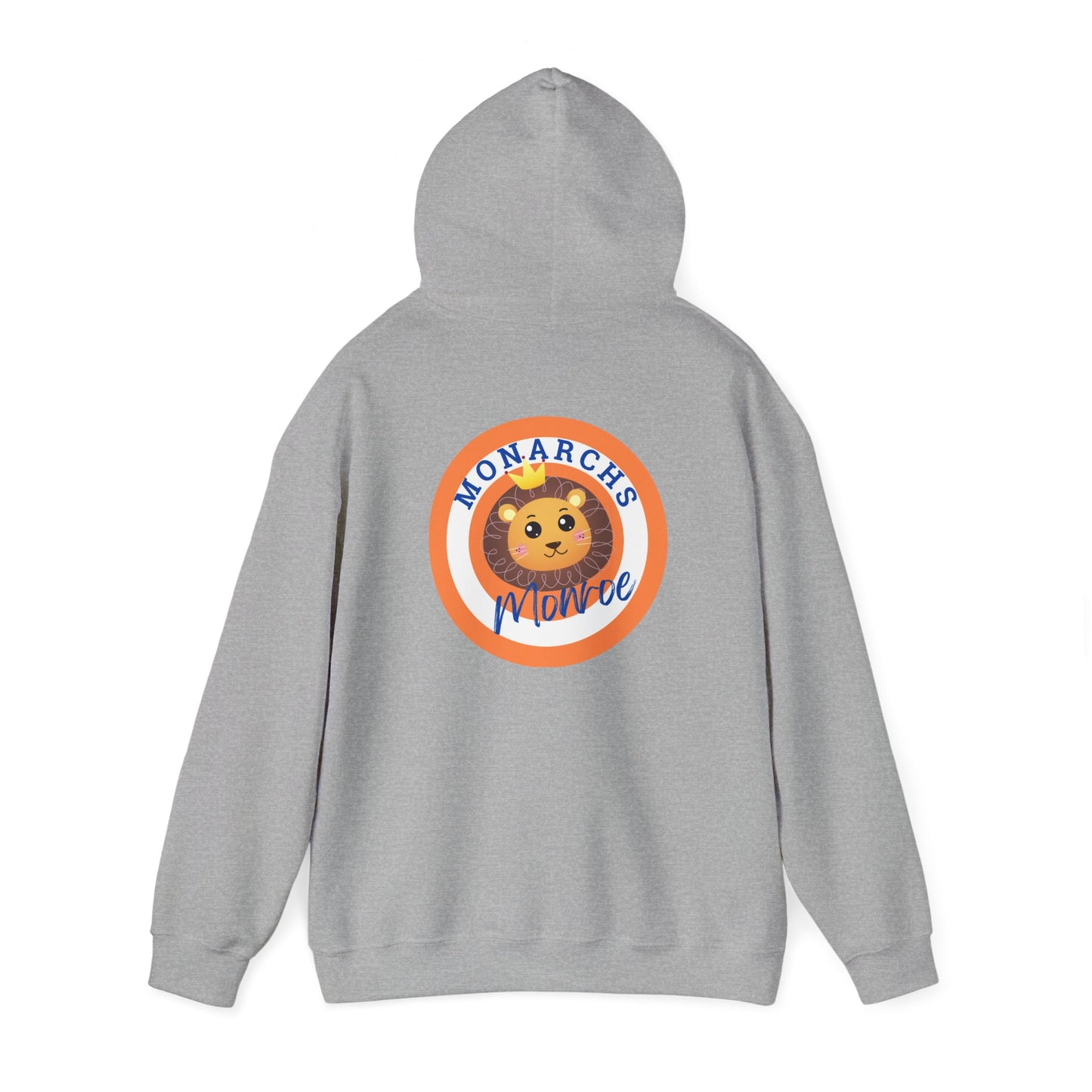 Monarchs Hoodie with Cute Lion Design ON THE BACK - Unisex Heavy Blend™ Sweatshirt