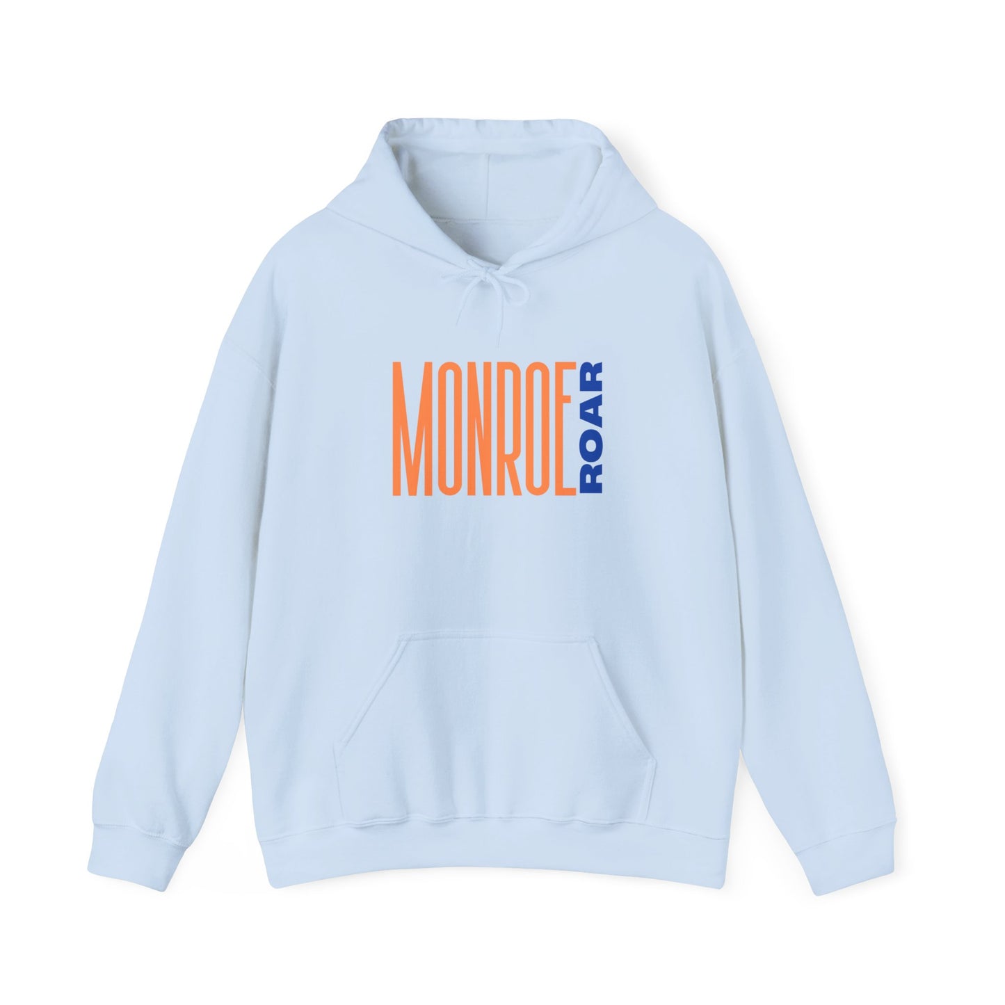 Monroe Roar Unisex Heavy Blend™ Hoodie – Comfortable Graphic Sweatshirt in Blue