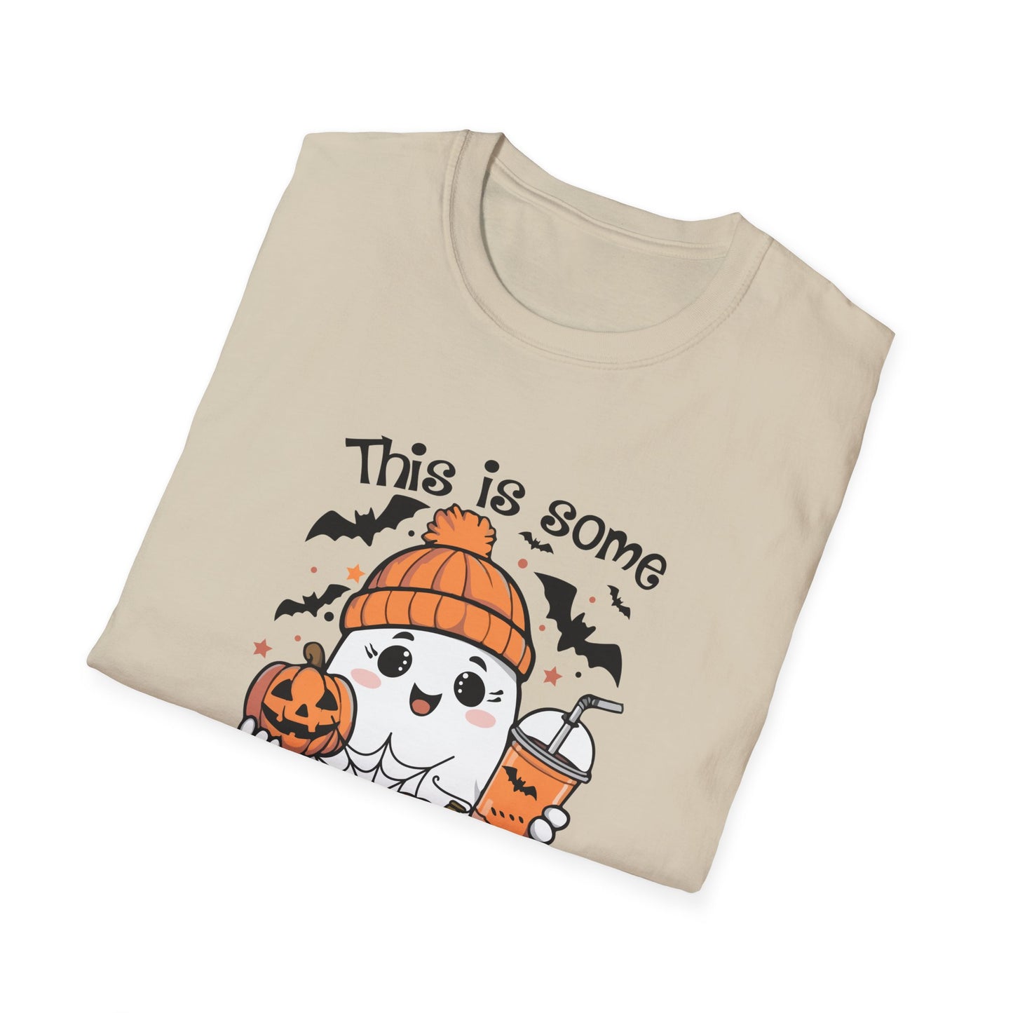 Halloween Cute Ghost Tee - "This is Some Boo Sheet" Unisex Softstyle T-Shirt